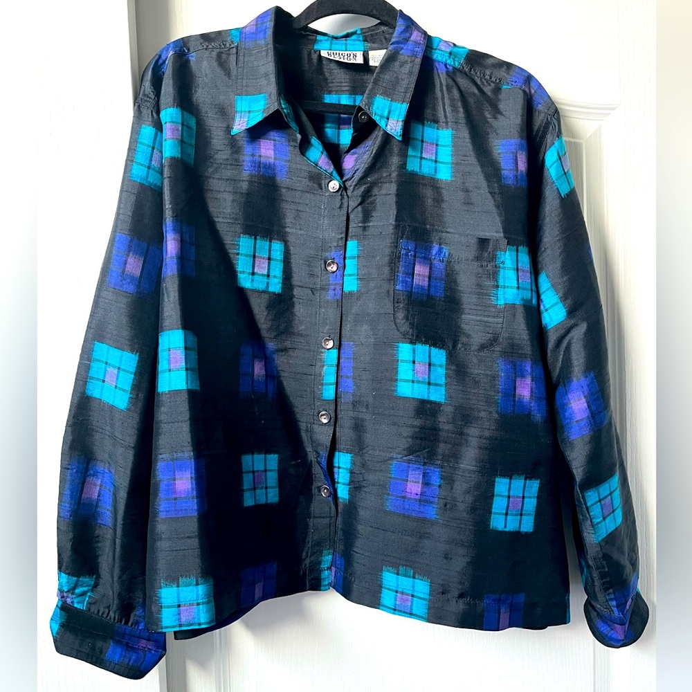 Chico’s Design Button up Long Sleeve 100% Silk